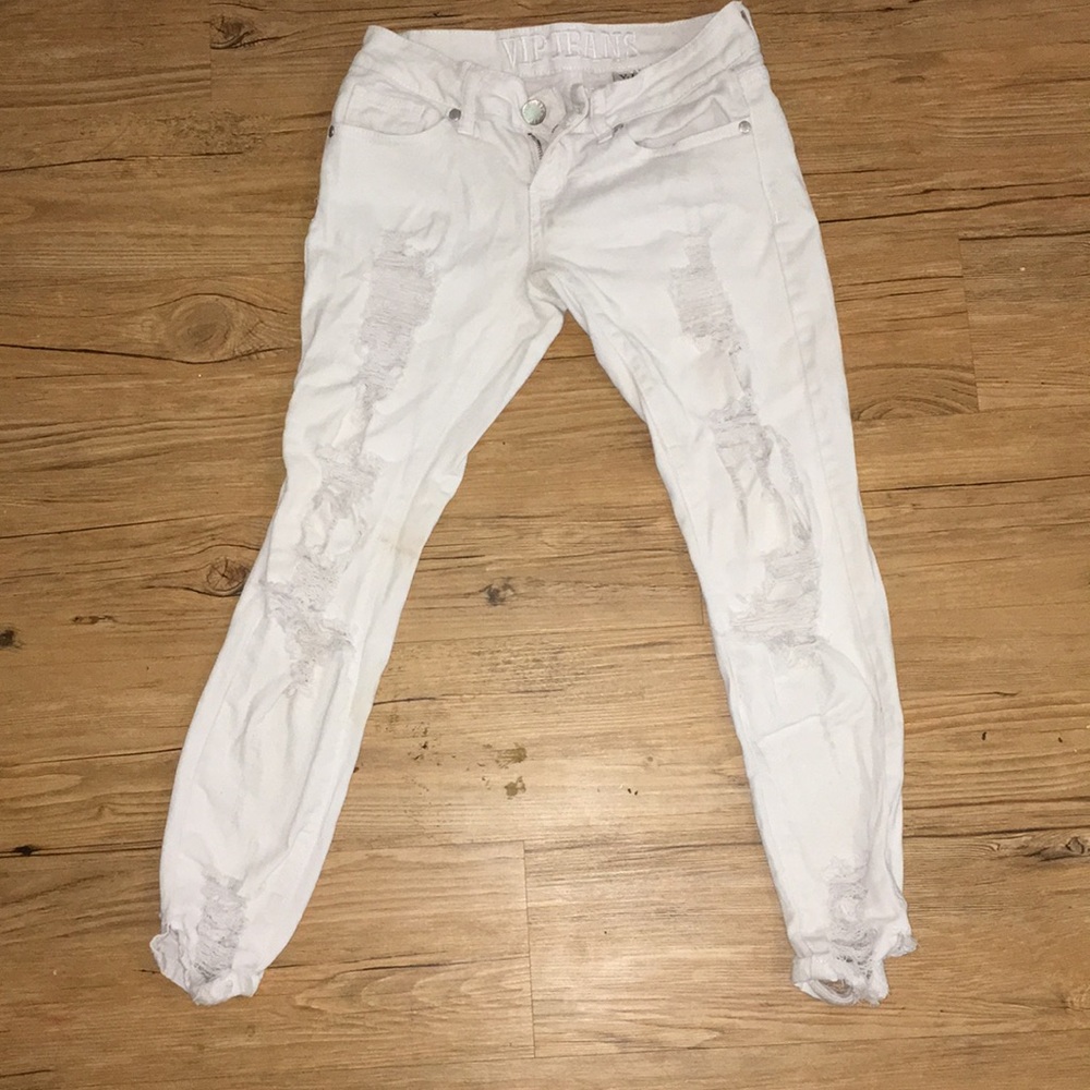 VIP jeans white with rips